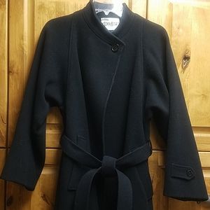 Neiman Marcus Black Wool Coat